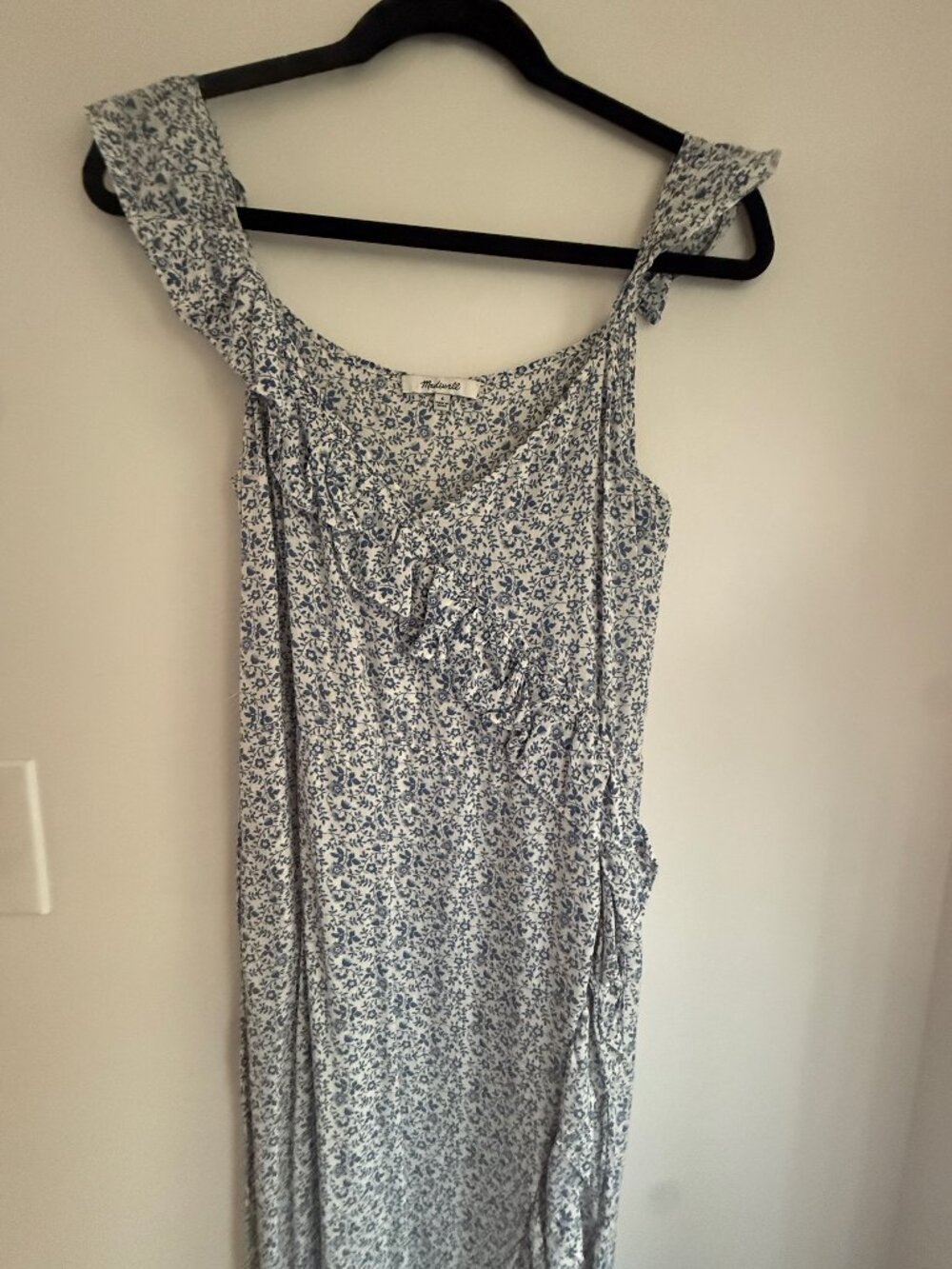 Madewell Ruffled Wrap Dress in Americana Floral
